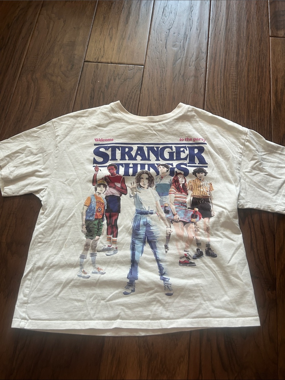 Zara White Kids Graphic Tee with Multicolor Character Print